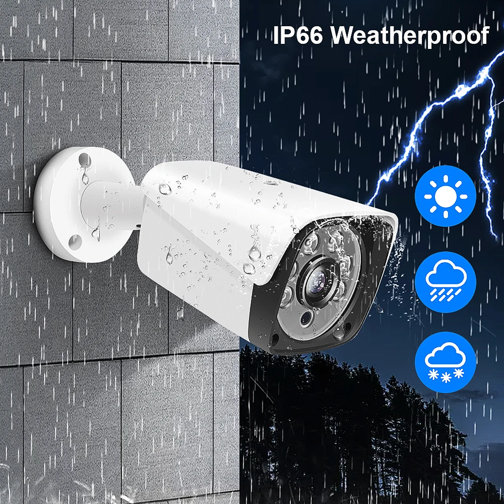 8-kanałowy system CCTV Inteligentny zestaw kamer AHD 8 MP Wideo 4K HD 6w1 Rejestrator DVR System nadzoru Zewnętrzna kamera bezpieczeństwa Alarm e-mail