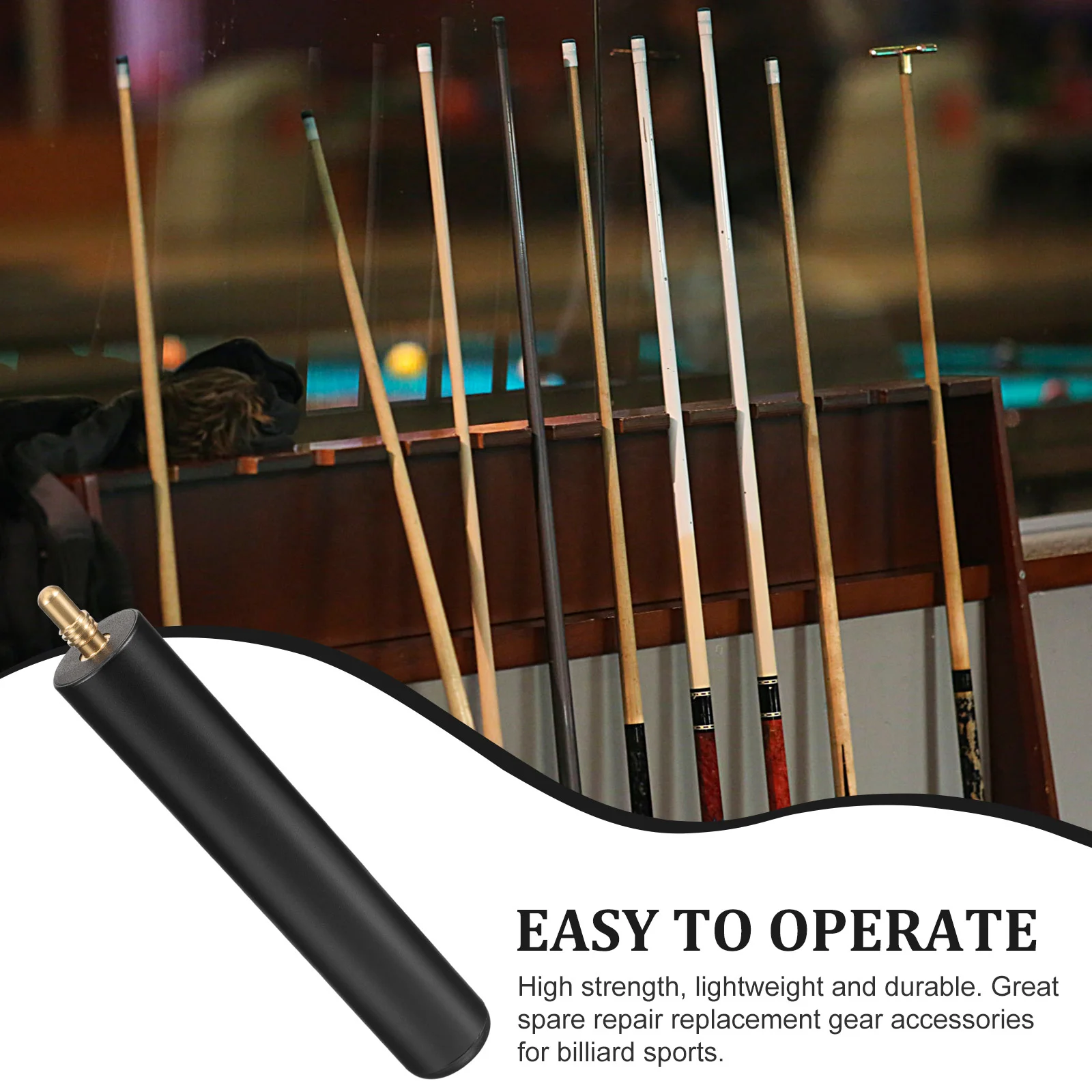 Pool Cue Extender Portable Billiard Extension Rod Lengthen Stick Accessories Spare Parts Shaft Bar For Aluminum Alloy