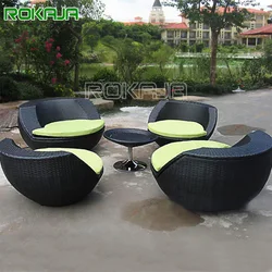 Wicker Chair Coffee Table Set,Courtyard Balcony Small Coffee Table Chair Combination,Creative Leisure Outdoor Furniture