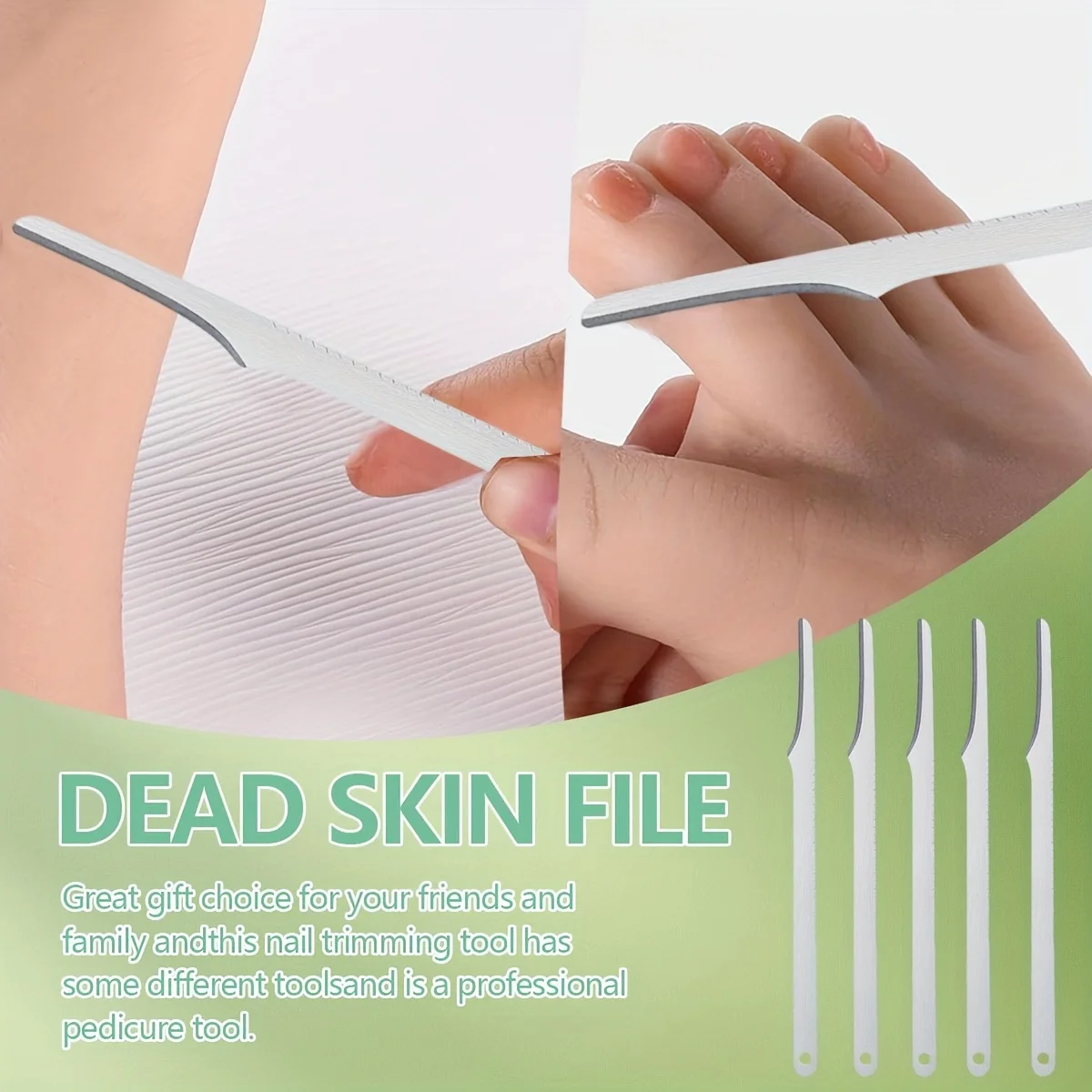 5/10/20 قطعة المهنية الفولاذ المقاوم للصدأ مزيل مسامير القدم مجموعة الضوء الميت إزالة الندبات البيج ، مناسبة لأصابع القدم والشقوق