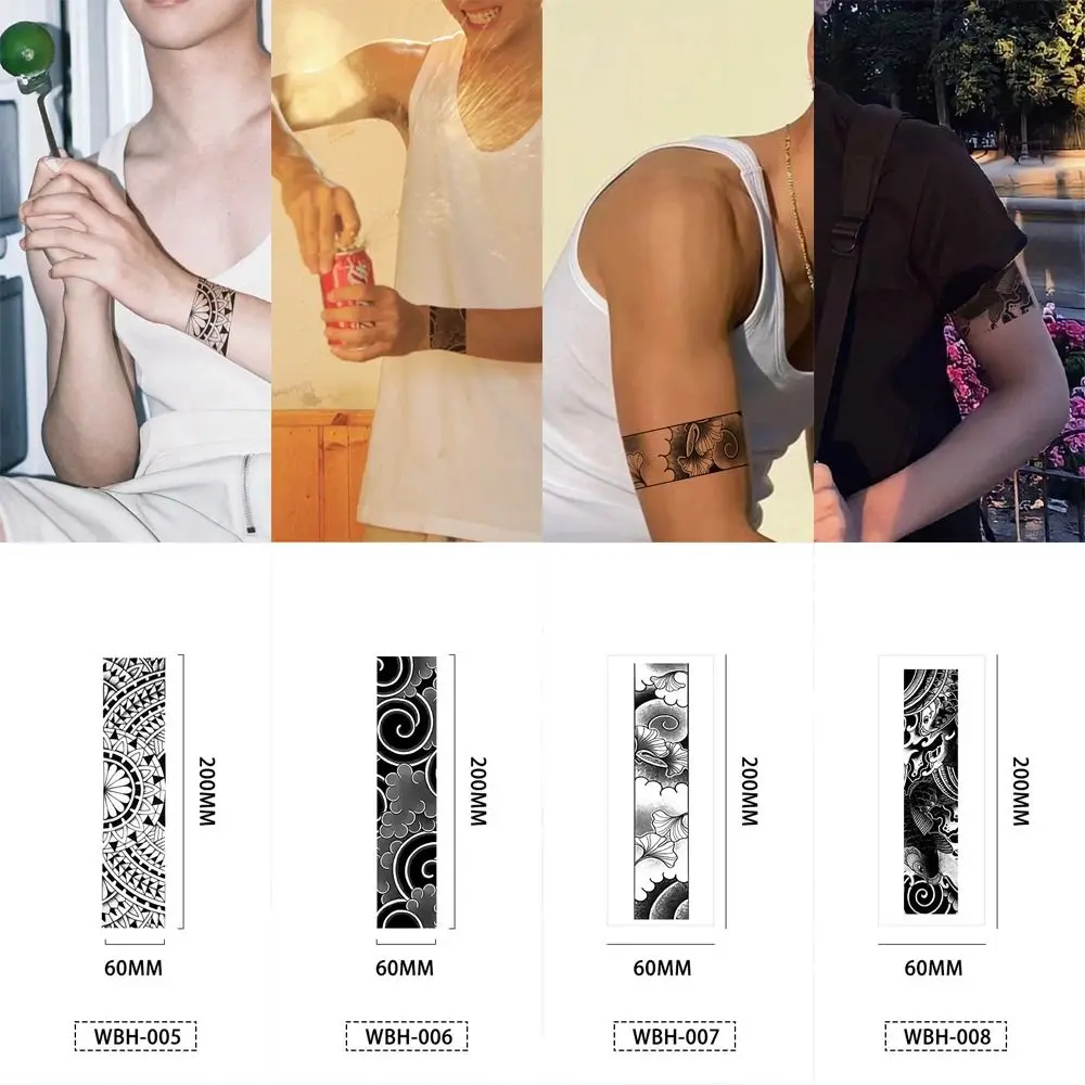 Waterproof and Sweat-proof Armband Tattoo Stickers Water Transfer Process Semi-permanent Tattoo Stickers