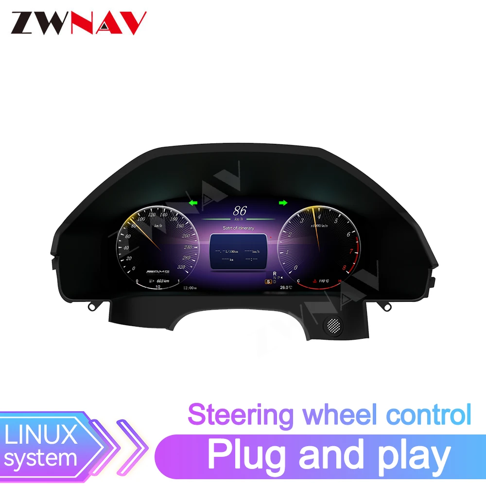 

12.3'' Car LCD Digital Dashboard ClusterFor Mercedes-Benz E W212 2010-2015 Auto Speedometer Virtual Instrument Paneel Cockpit