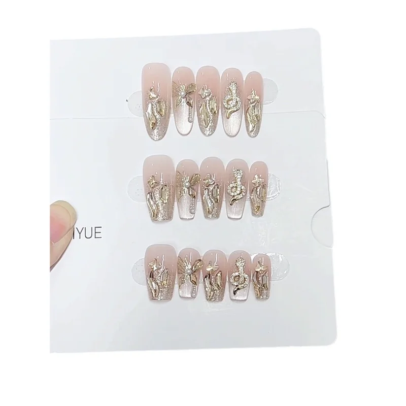 

Pure handmade phototherapy, wearing armor, golden snake to make money, reusing nail patches, removable