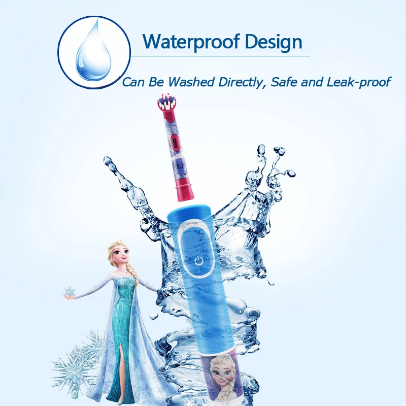 Oral B Electric Toothbrush for Kids Rechargeable Tooth Brush Soft Brush for Kids 100% Waterproof 2 Modes Rotaion Clean Teeth