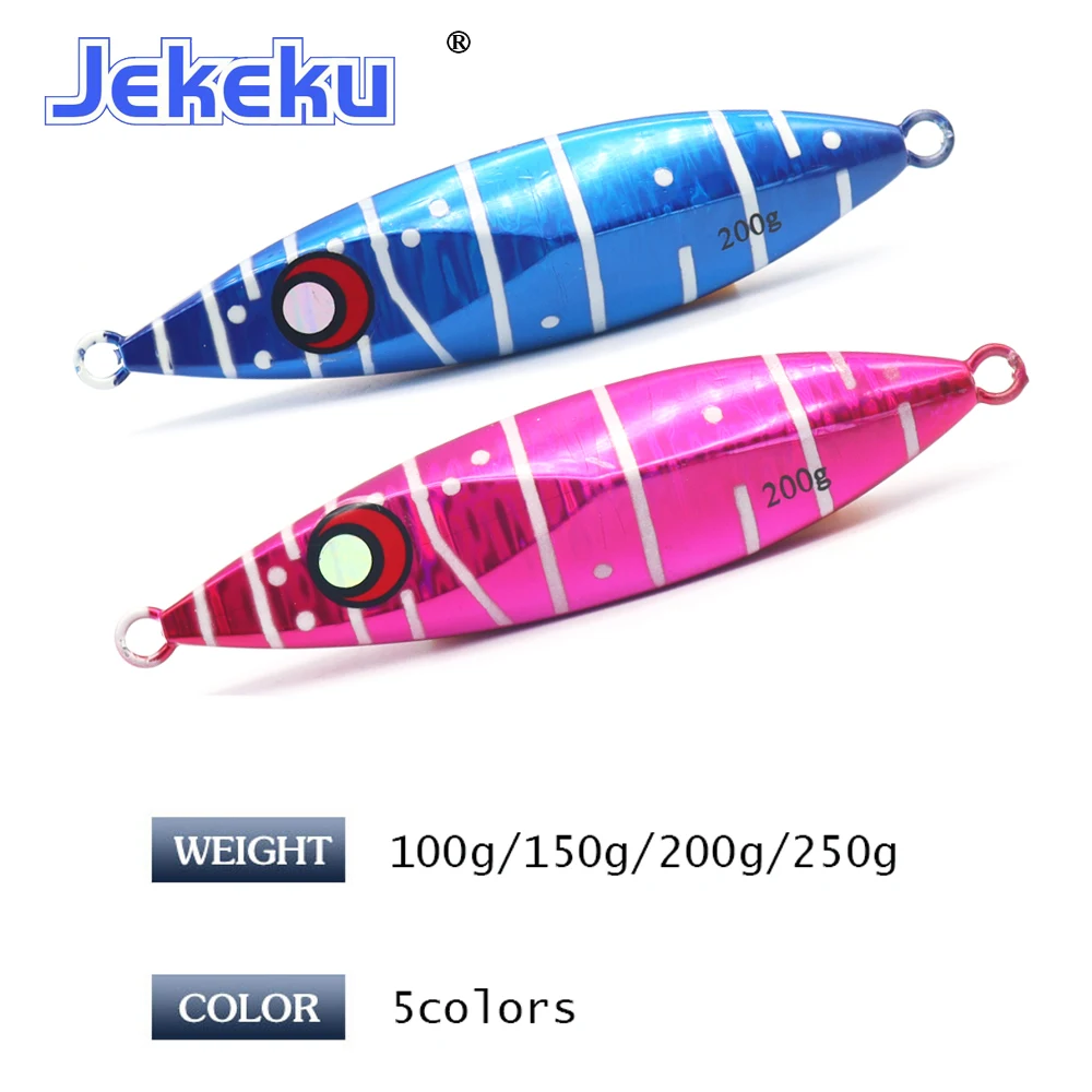 JEKEKU NEW 1pc Metal Fishing Lure Slow Jigging 100g 150g 200g 250g  Sea Bass Fishing Lure Artificial Bait Fishing Lure