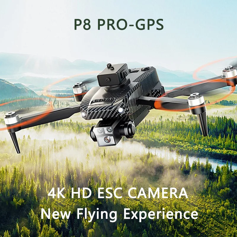 P8 Pro Drone Professional 8K HD 5G GPS Camera Brushless Motor 4K Video FPV RC Quadcopter posizionamento del flusso ottico UAV TOY GIFT