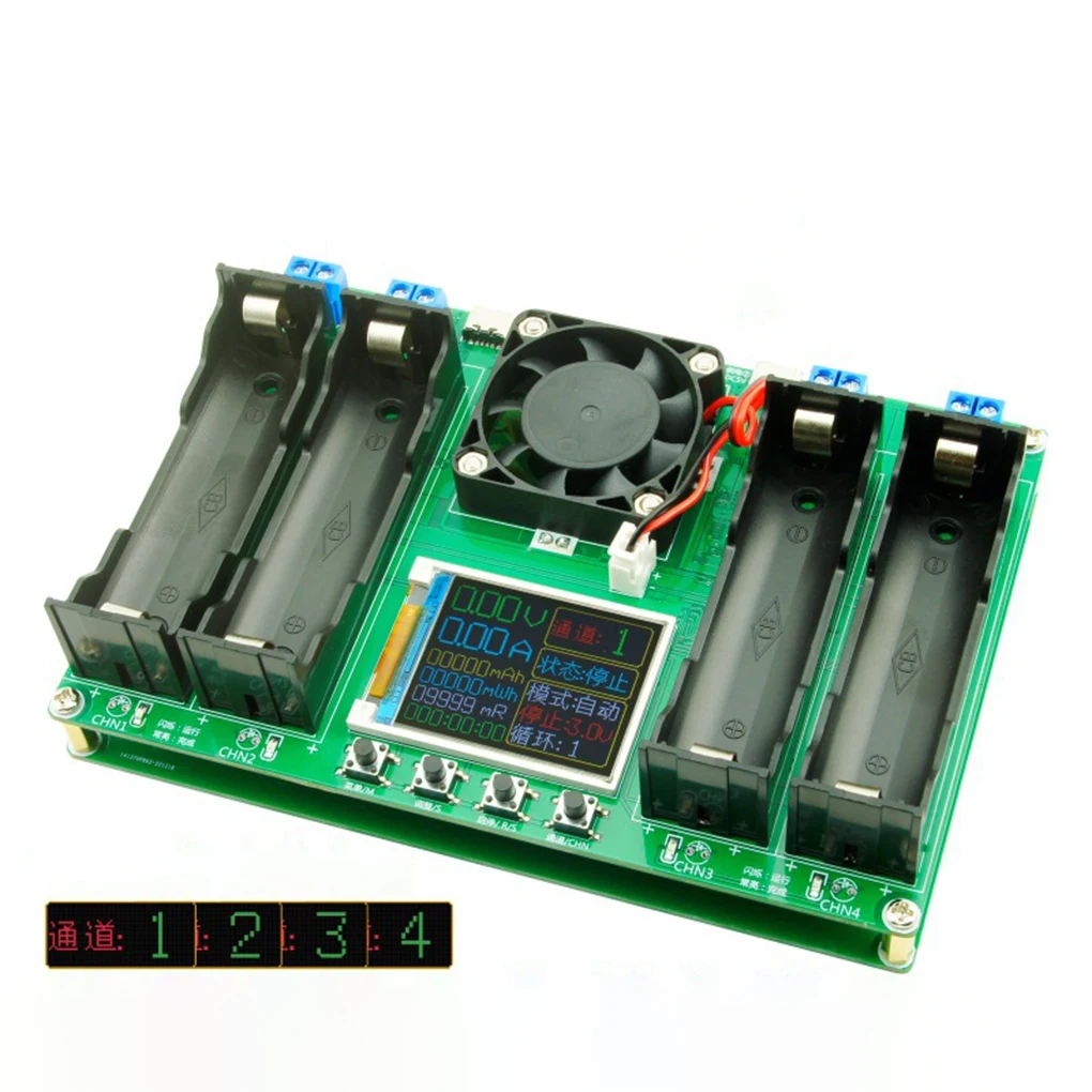 

18650 Lithium Battery Capacity Tester Module Type-C MAh MWh Digital Four Batteries 18650 Battery Power Detector Tester Module