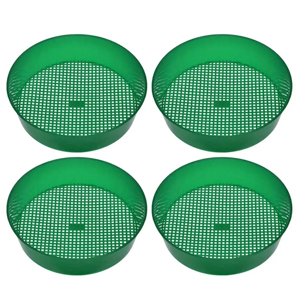 Soil Sifter Plastic Garden Round Mesh Sieve Pan Portable Soil Sifter Washable Easy Garden Seedling Filtering To Gardening U I5X5