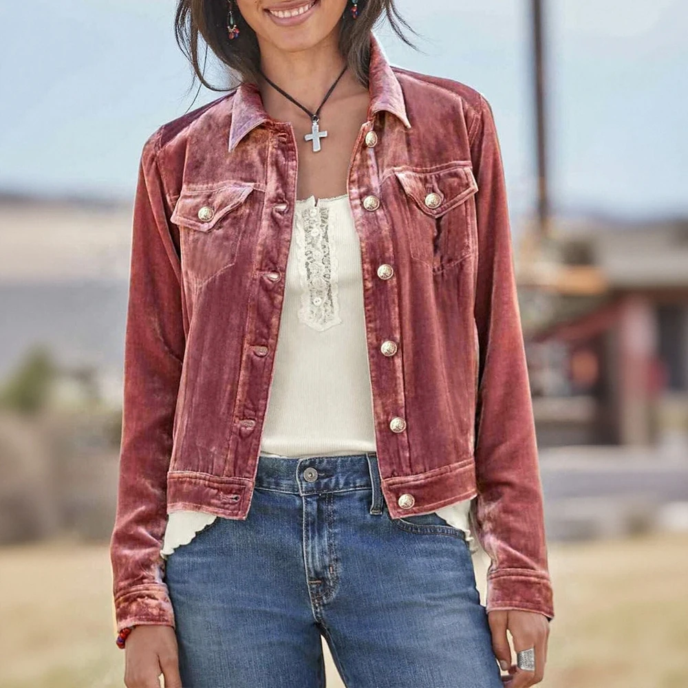 

Women's Casual Shirt Collar Jacket Comfortable Fit Upperwear Fashion Autumn Winter No Decoration