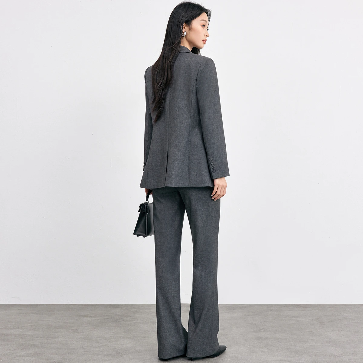 SENTUBILA Women's Suit Set Two Pieces Career Women Long Sleeve Office Blazer Coat Jacket Office Pant  Business Attire 153ZE2784