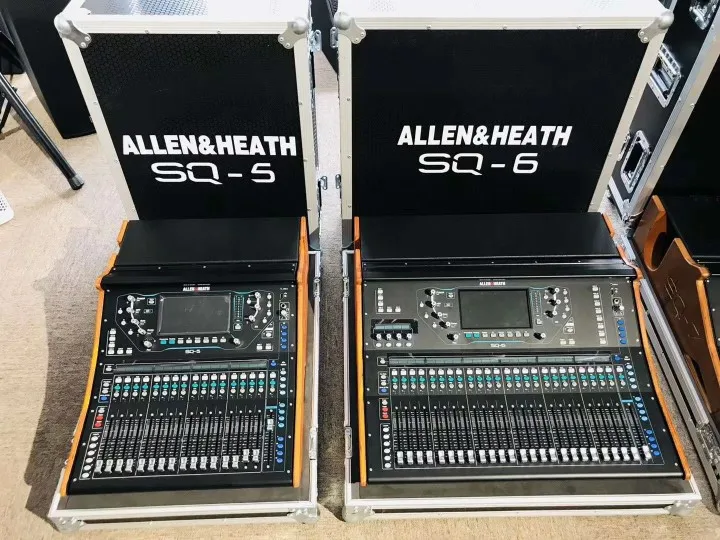 Allen SQ5,SQ6,SQ7 mixing consoles aviation cases with side panels performance transportation cabinets consoles original chassis