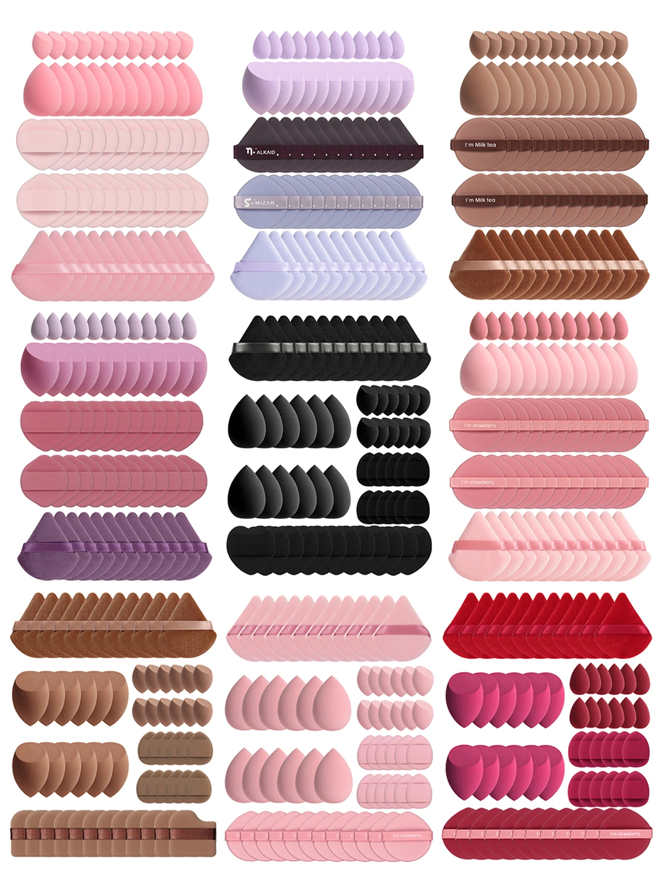 10/20/40/60 szt. Gąbka do makijażu, wielofunkcyjne narzędzie do makijażu, powiększa się pod wpływem wody, odpowiednia dla wszystkich rodzajów skóry