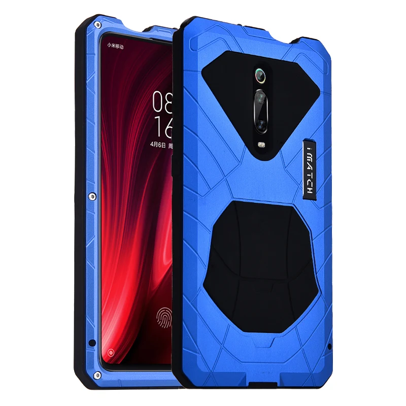 Daily Waterproof Case For Xiaomi Redmi K40 K30 K20 Note 10 8 7 Pro Shockproof Heavy Duty Tank Silicone Aluminum Metal Cover