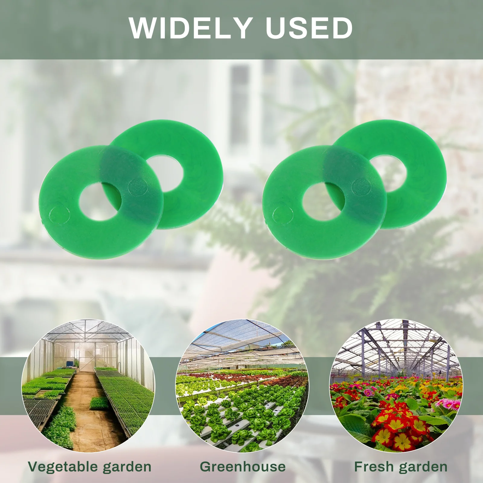 

250Pcs Greenhouse Clips Plastic Durable Fixed Accessories for Plant Vines Climbing Sunshade Net Fixing Garden Greenhouse Tools