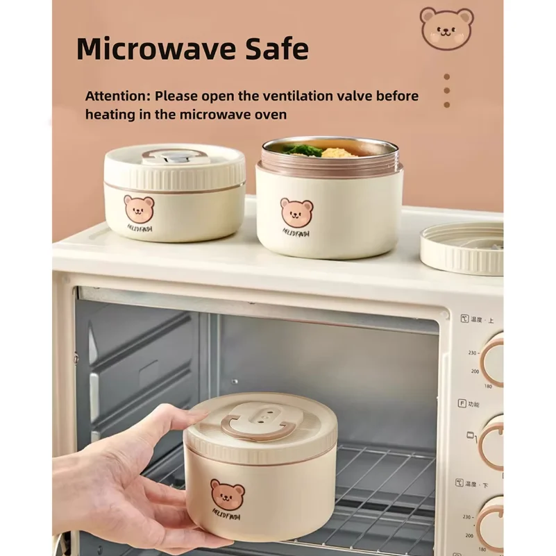 Portable Insulated Lunch Box 3 - Food Storage Oven Safe ulasan dan harga