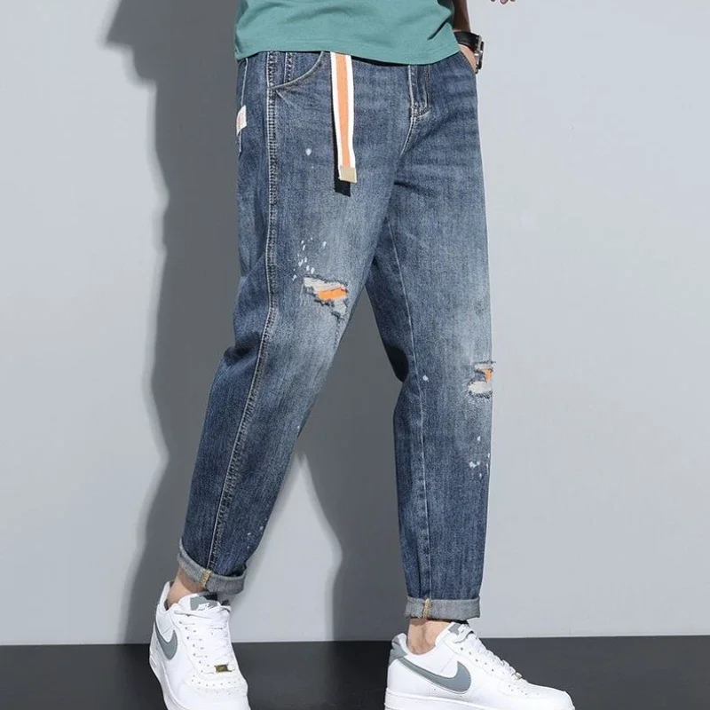 

Джинсы с карманами для мужчин Y2k Vintage Kpop Брюки Хлопок Уличная одежда Корейский стиль 2025 Мода Новинка в Xs Y 2k Мужские ковбойские брюки