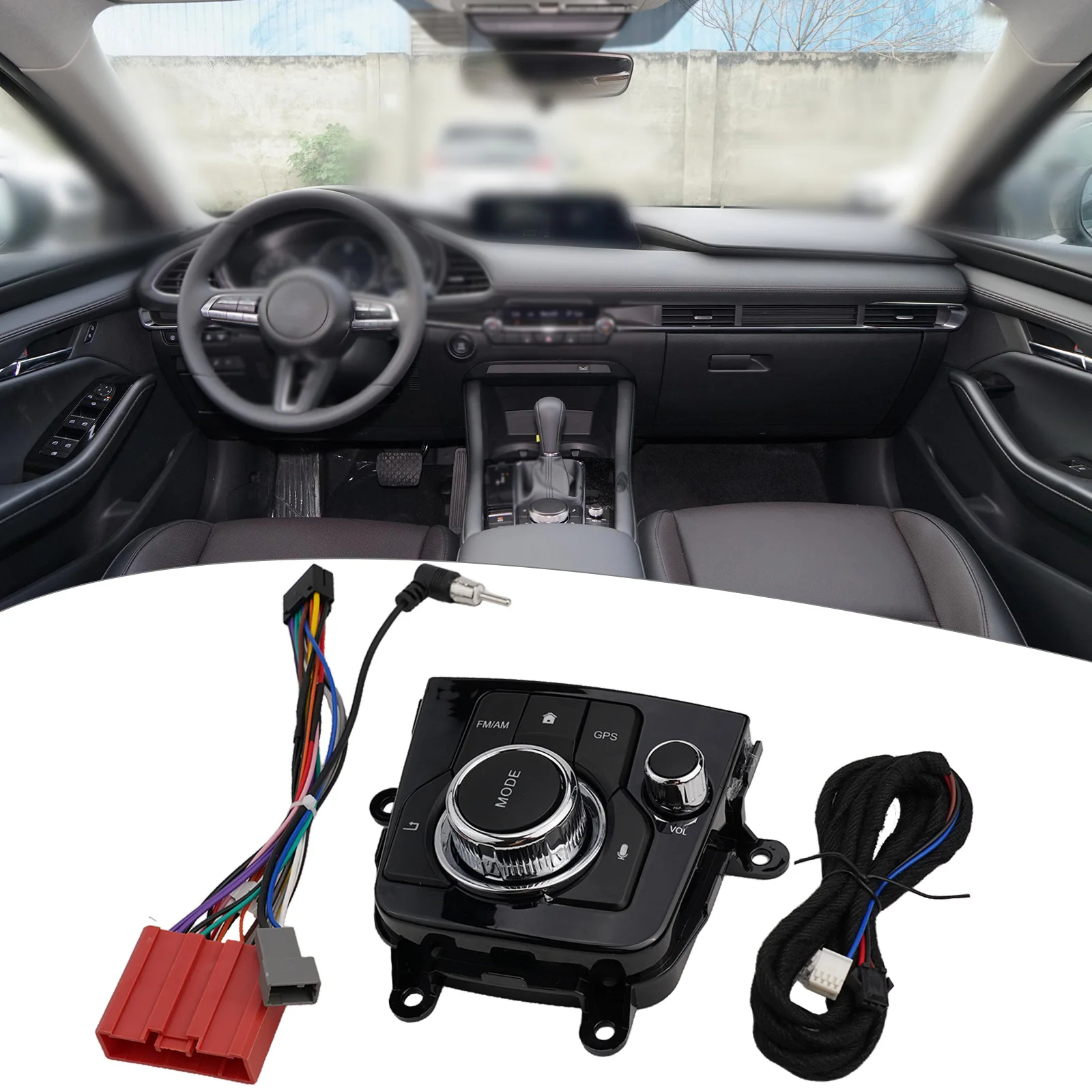 Console Control Switch Kit BHN1-66-CM0C For Mazda 3 For Axela 2014 2015 2016 2017 2018 2019 Black ABS Center Console Button Repl