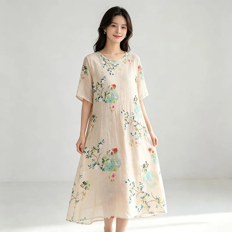 Ramie Fabric Plain Weave Lightweight Breathable Natural Fiber For Dress Sewing Home Textile High Quality New Arrival 2026