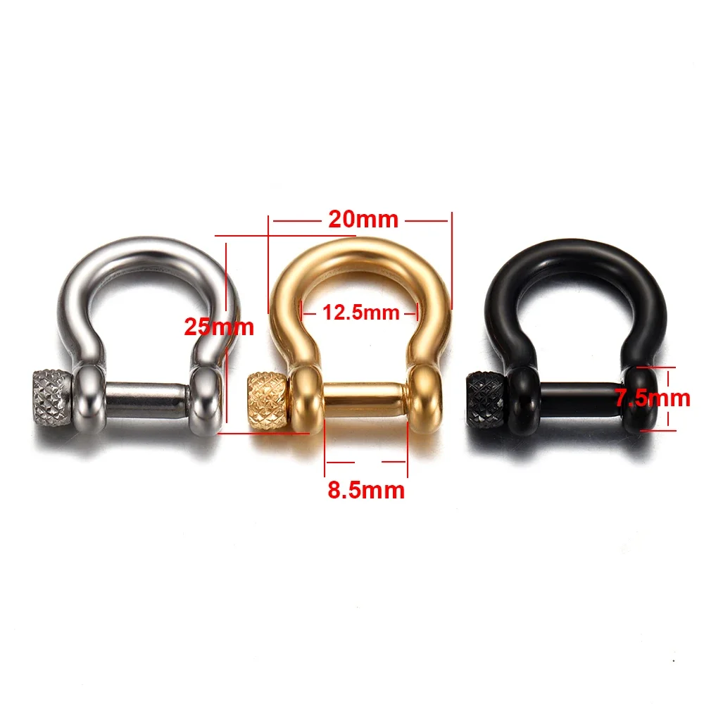 Stainless Steel Horseshoe Toggle Clasp DIY Leather Bracelet Connector Hooks for Jewelry Making Supplies Accessories