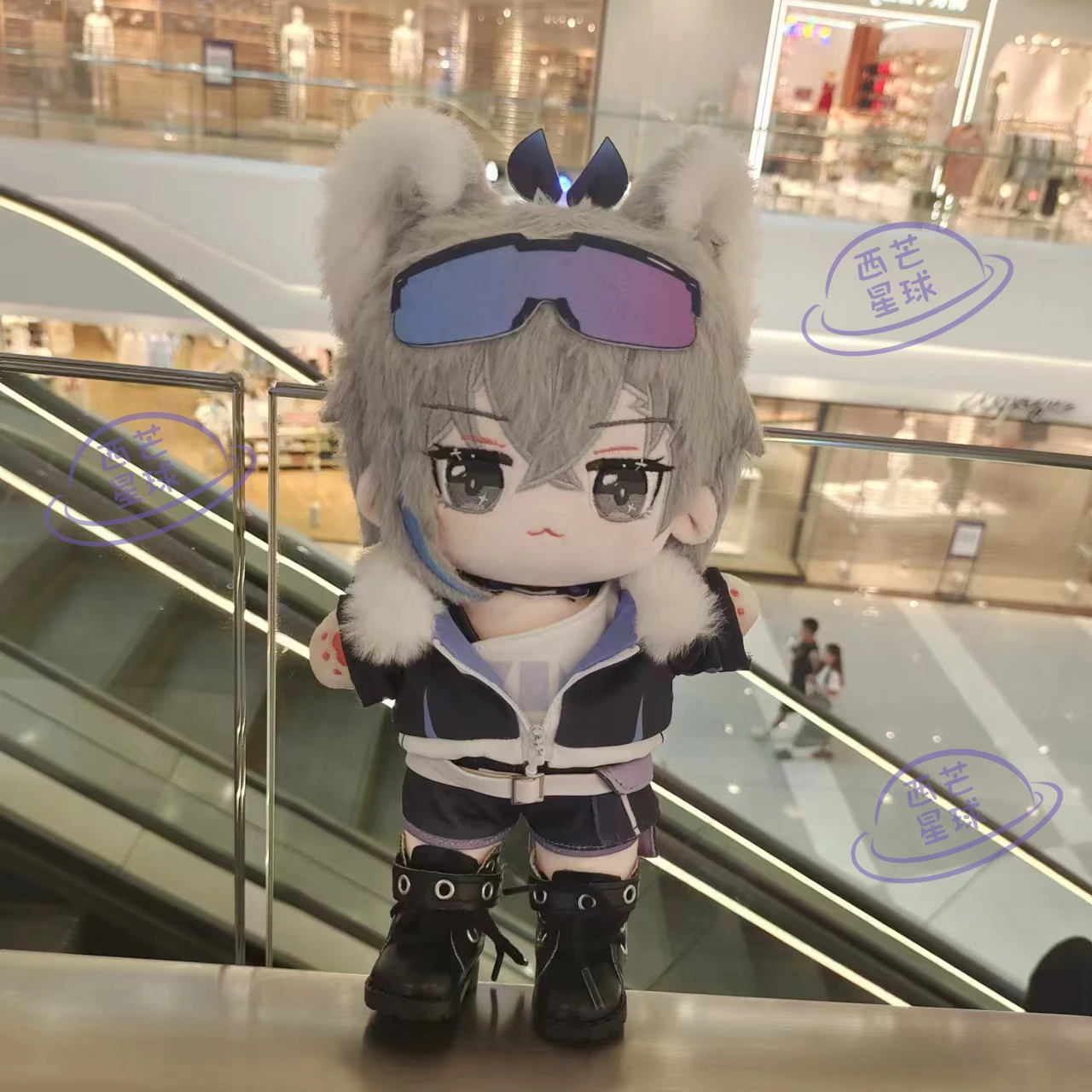 Anime Honkai: Star Rail Silver Wolf Cosplay Ornament Fluffy Dolls Stuffed Toys Mascot Dango Dress UP Clothing Cartoon Accessory