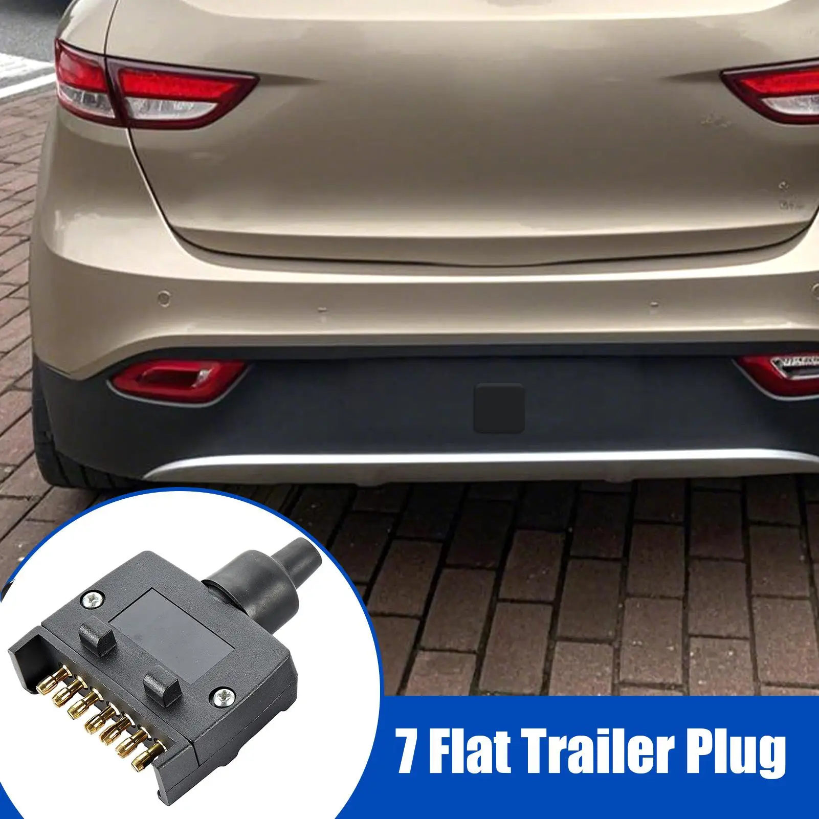Trailer Adapter Plug RV Boat Car Adapter Secure Low Profile Waterproof Socket Long-Lasting Parts For Outdoor Camping Car RV