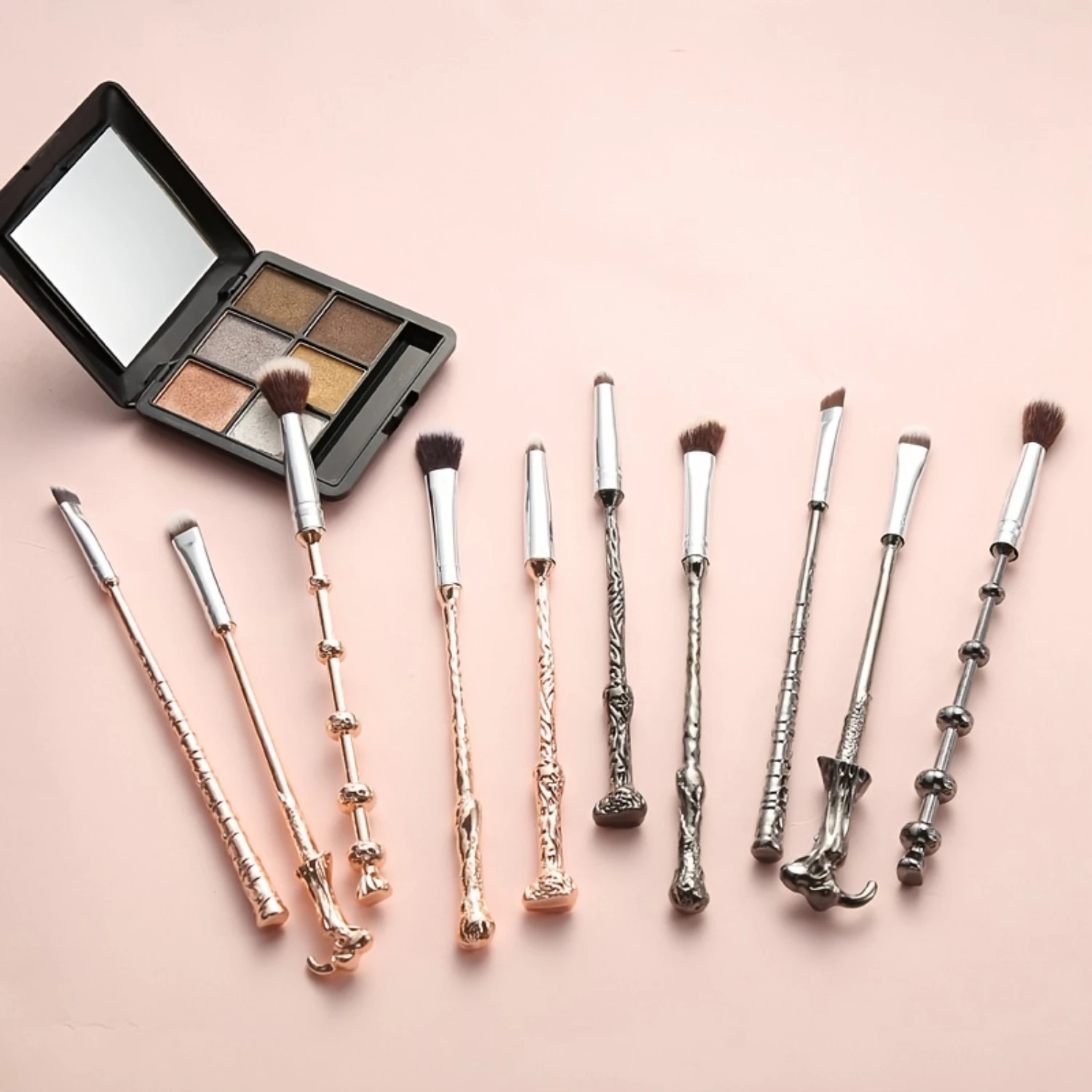 Make-up-Pinsel-Set – 5-teilig, Zauberstab, Make-up-Pinsel, Foundation, Blending, Rouge, Lidschatten, Gesicht, Lippen, Puderpinsel, Beauty-Tools