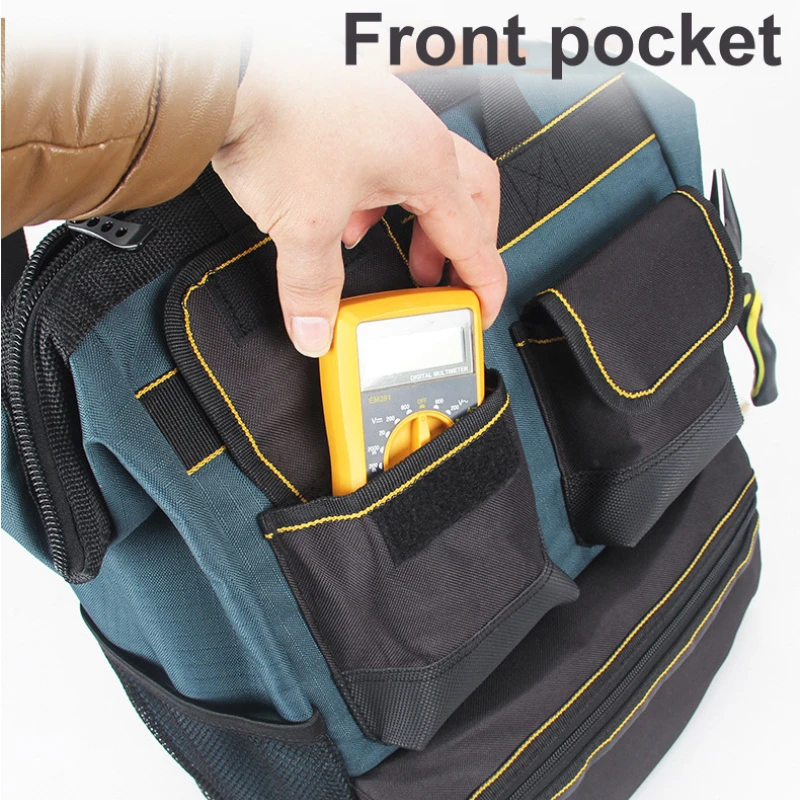 Oxford Cloth Tool Backpack Worker Electrician Elevator Repair Belt Hardware Tool Storage Large Capacity Travel Shoulder Tool Bag