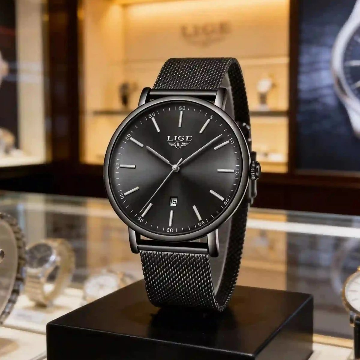 

Мужские золотые часы LIGE 2025: люксовый бренд, модные кварцевые золотые часы, простые спортивные водонепроницаемые наручные часы для мужчин (Zegarek Meski)