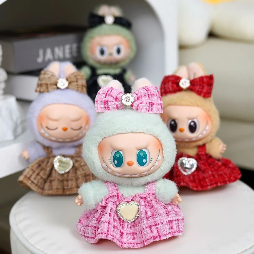 

Милая одежда для куклы Labubu 17 см, модная одежда V1V2 Idol, детское подарочное платье «сделай сам», плащ Labubu, одежда для кукол с волосами, аксессуары