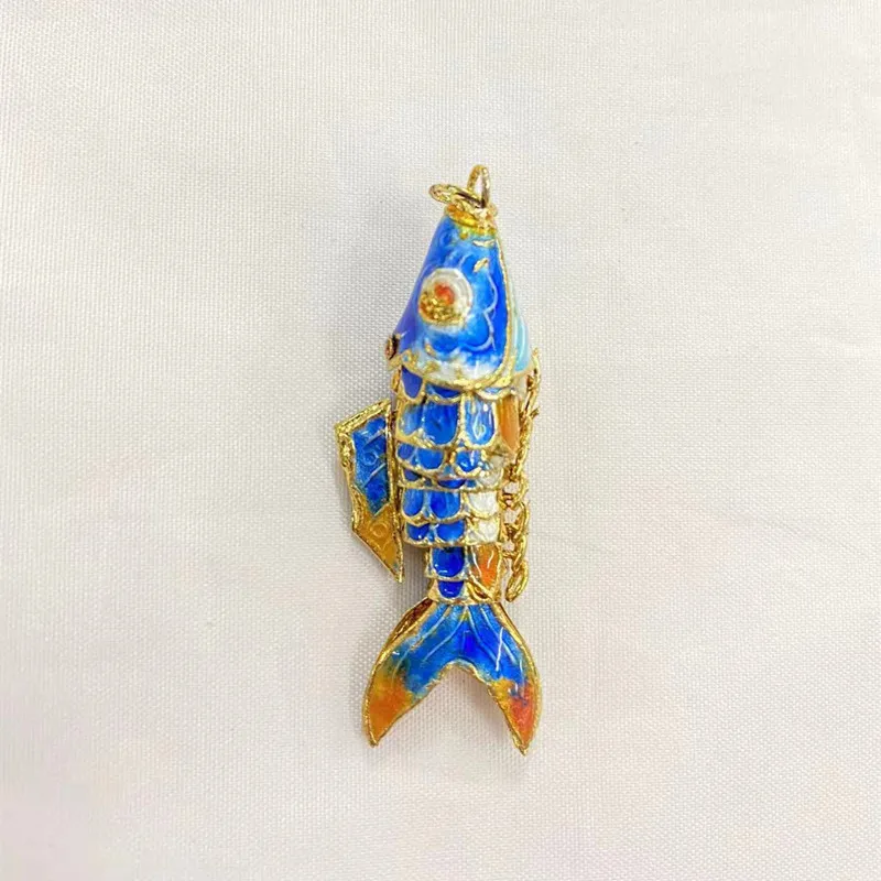 10pcs 5cm Cloisonne Animal Cute Koi Fish Charms DIY Carp Pendant for Jewelry Making Finding Enamel Earrings keychain Accessories