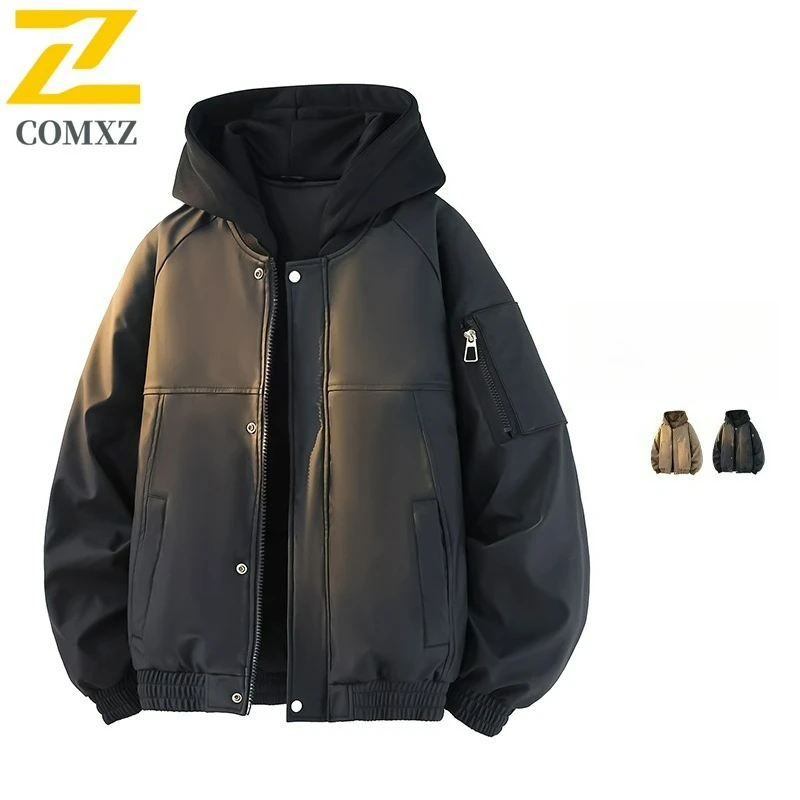 

COMXZ's New Men's And Women's Down Jacket Is A Japanese-style Hooded Cold-resistant And Warm Jacket For Men With Added Down