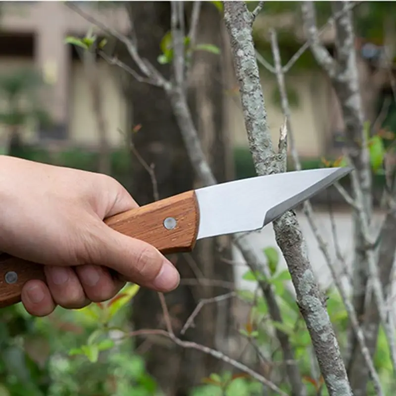 Tree Grafting Knives Potted Pruning Knives Multi-Purpose Fruit Tree Grafting Knives Grafting Budding Tree Repair Non-Slip Wooden