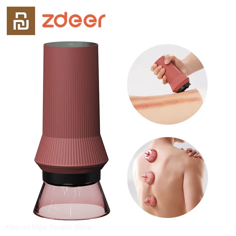 مجموعة تدليك الحجامة الكهربية الذكية من zالغزلان مجموعة تدليك الجسم لشفط البشرة وأكواب مفرغة آلة علاج بالضوء الأحمر