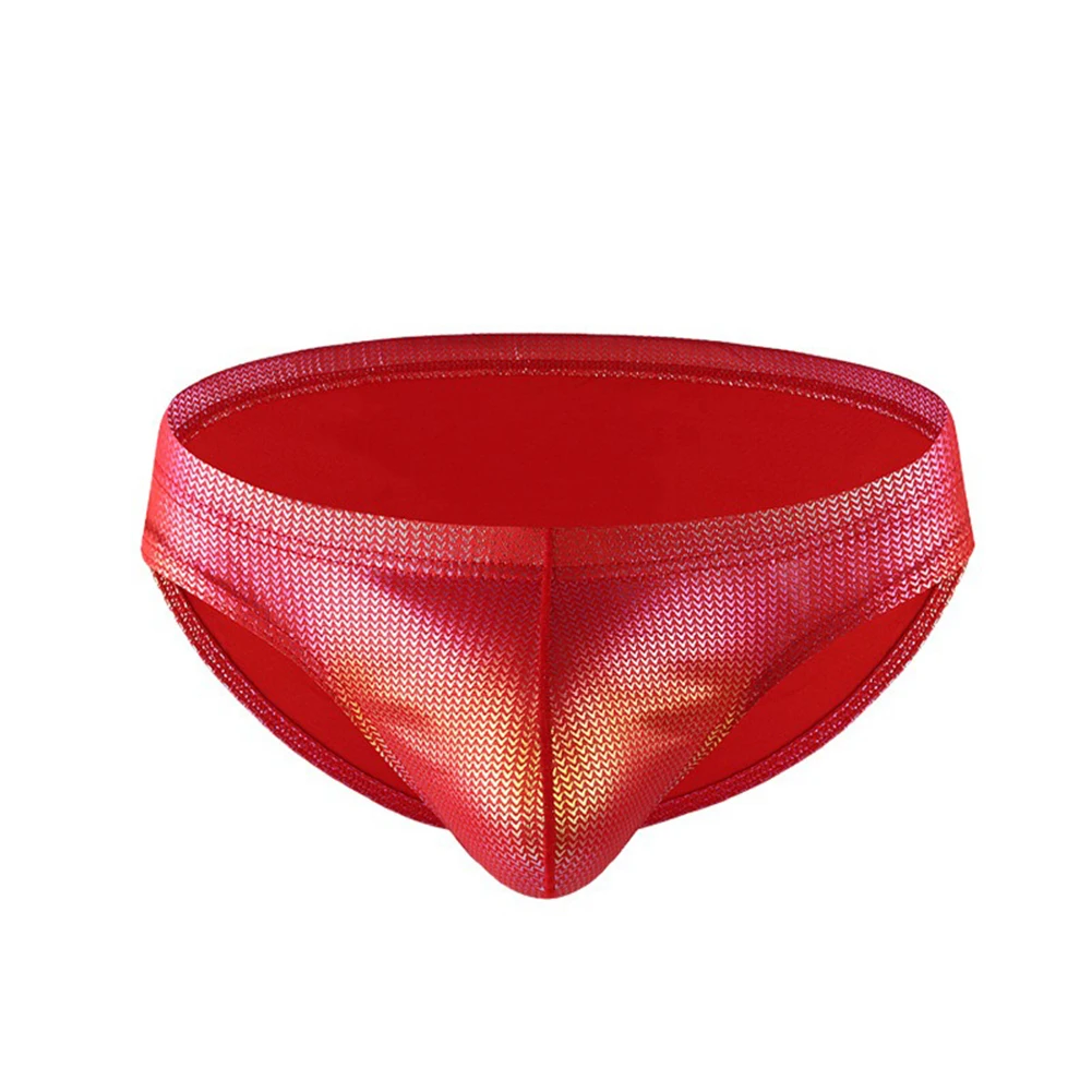 Mens Low Waist Elastic Briefs Underwear U Convex Pouch Panties Oil Shiny Seamless Underpants Hombre Jockstrap Erotic Lingerie