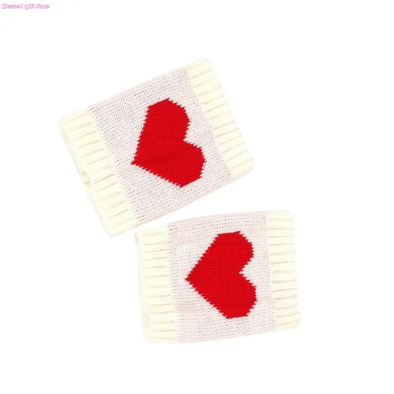 D0JC Girls Spring Knit Leg Warmers Short Socks School Uniform Warm Short Leg Covers