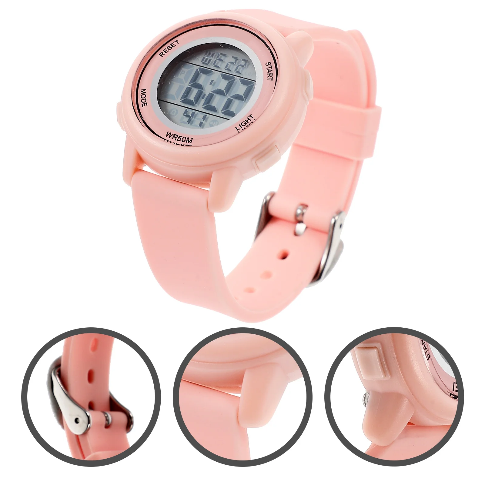 

Watch Digital Electronic Sports Watch Waterproof Alarm Clock Adjustable Strap Birthday Gift for Student
