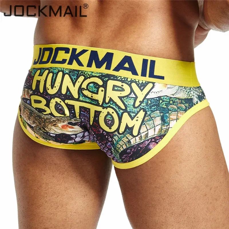 Animal Cartoon Print Men Underwear Nylon Ice Silk Sexy Men Briefs Breathable Slip Cueca Gay Male Panties Underpants Briefs