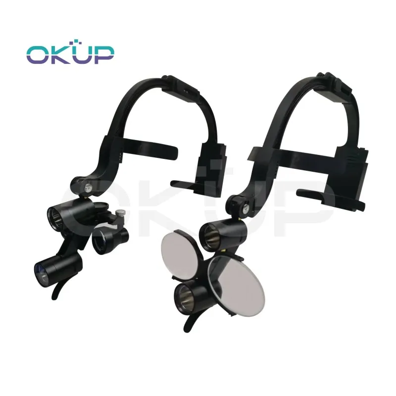 Dental Head Light LED Head Lamp 2.5X 3.5X Dentist Surgical Headlight  Magnification Binocular Loupes For Lab Dentistry Equipment