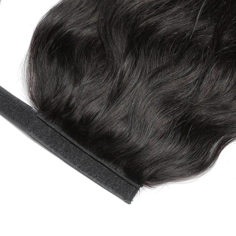 Premium Wrap Around Ponytail Natural Wave Human Hair Wig Ponytail Brazilian Virgin Remy Natural Fluffy Look High Quality