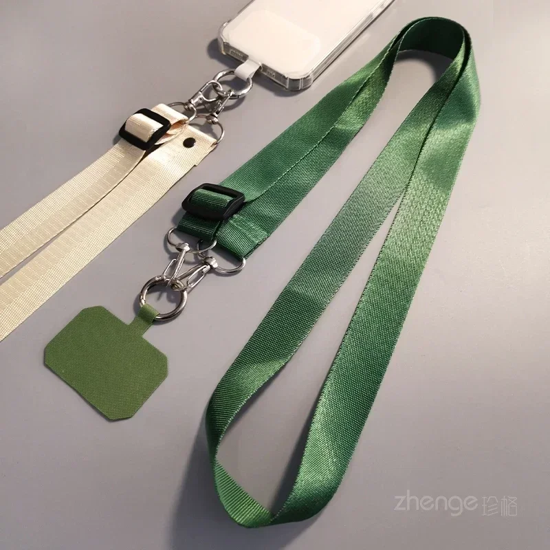 Mobile Phone Lanyard Long Crossbody Lanyard Woven Twill Phone Strap Long Clip Style Phone Case Universal Solid Color Neck Strap