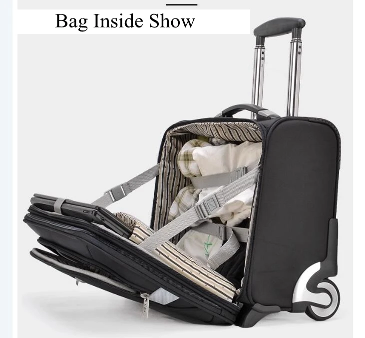 16 Inch women spinner Suitcase Laptop Rolling luggage bag on wheels softside women travel Trolley Bag Travel luggage suitcase