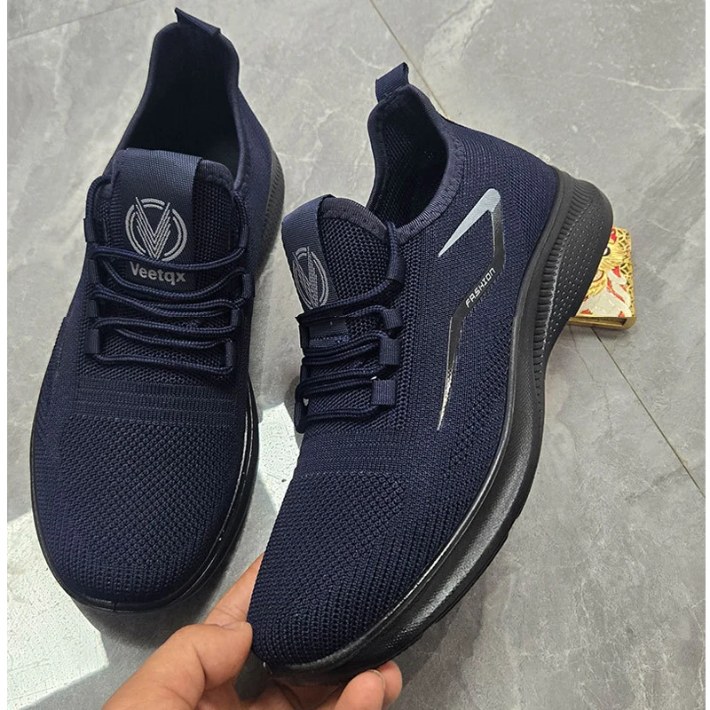 Men Mesh Sneakers Slip On Lightweight Walking Shoes Non Slip Outdoor Running Sports Shoe Training Breathable Comfortable Summer