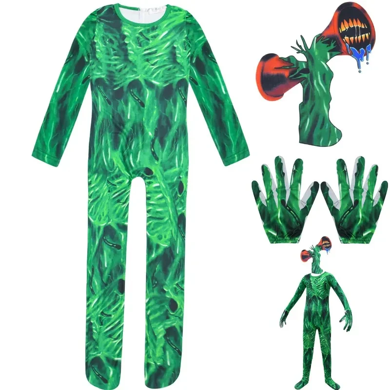 New Halloween Cosplay Costume Kids Siren Head  with Mask Gloves Boys Girls Anime Carnival Party Bodysuit Fancy Dress Up 2026★ view 5