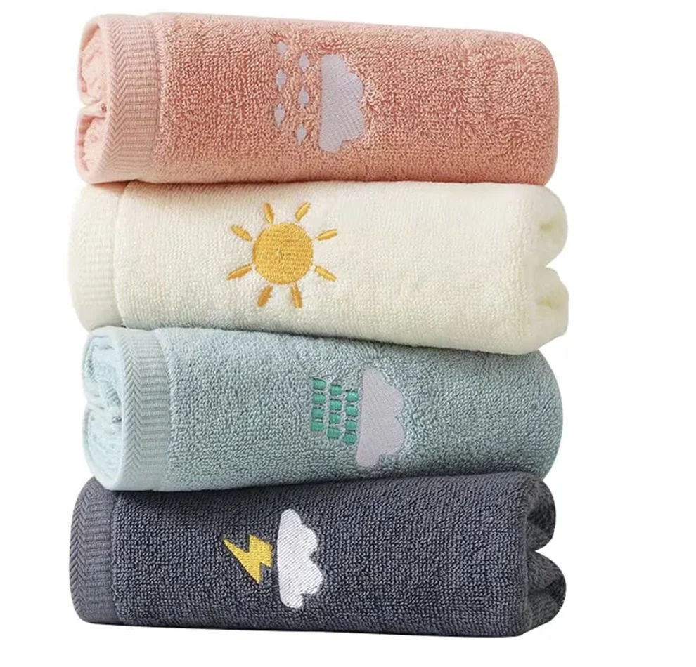 Bathroom Hand Towels Set of 4, Hand Towel Soft Cotton Towel Highly Absorbent Hand Towel, Hand Towels for Bath, Hand, Face, Gym a