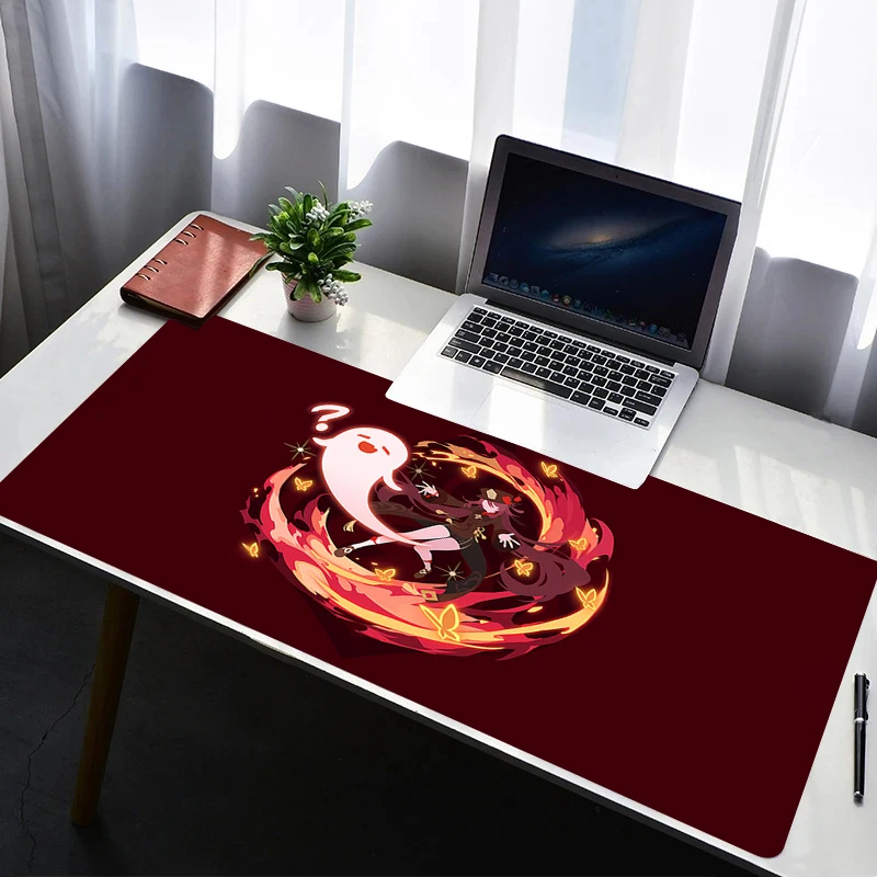 Mouse Pad Laptop Non Slip Extended Desktop Mouse Mat PC Anime Keyboard Pad Gaming Accessories G-genshin Impact Hu Tao Mousepad
