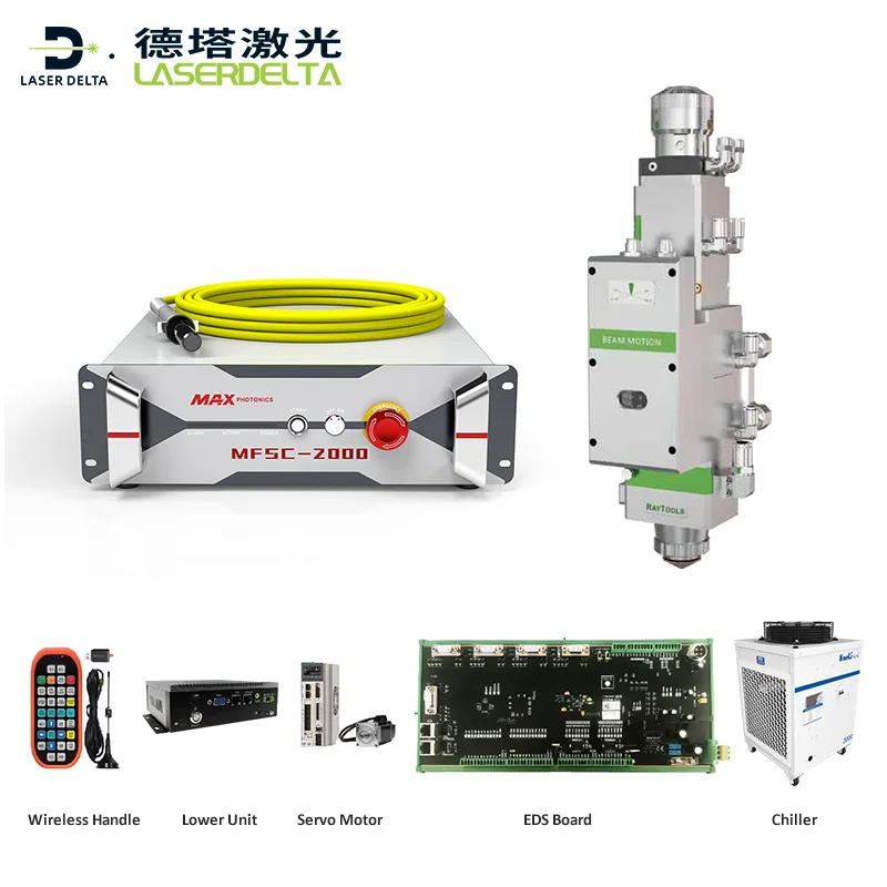 Max Laser Source+Raytools BM110+Raytools XC4000T+Hanli Water Chiller Full Kit Set for Fiber Laser Cutting Machine