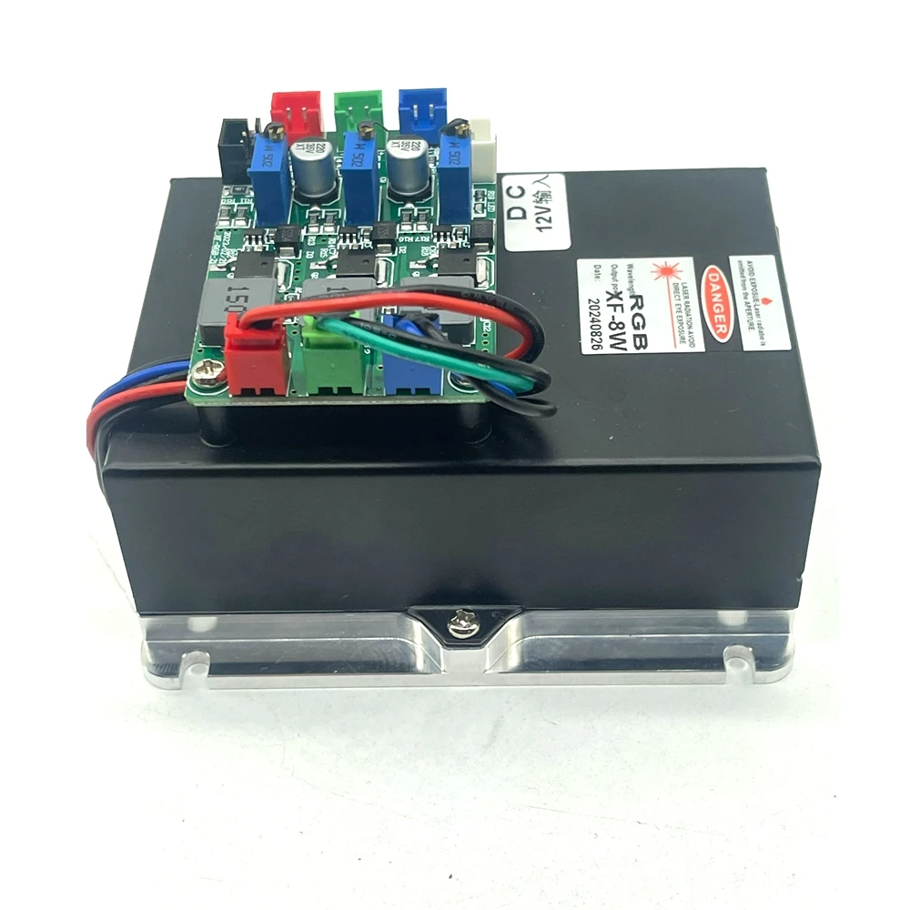 RGB 6W/8W/10W Lampu Modul Laser Panggung Kepala Laser Penuh Warna TTL/Kontrol Analog