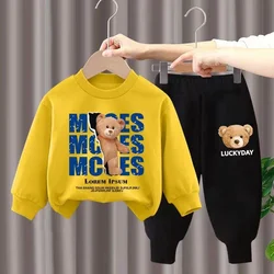 Autumn Baby Boy Clothes Set Kid Cartoon Printed Sweatshirts Pullover Top And Pants 2pcs Suit Children Girls Fashion Tracksuits