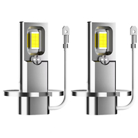 2PCS High Power H3 H1 LED Headlight 1:1 Mini Size Headlamp 30000LM Car Lamps Super Bright Plug and Play LED H3 Car Light Bulbs