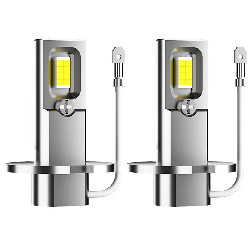 2PCS High Power H3 H1 LED Headlight 1:1 Mini Size Headlamp 30000LM Car Lamps Super Bright Plug and Play LED H3 Car Light Bulbs